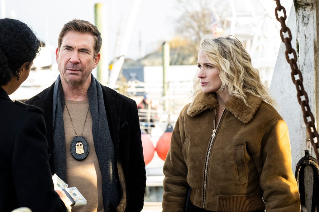 Special Agent Nina Chase (new series regular Shantel VanSanten).stand with Dylan McDermott as Supervisory Special Agent Remy Scott 