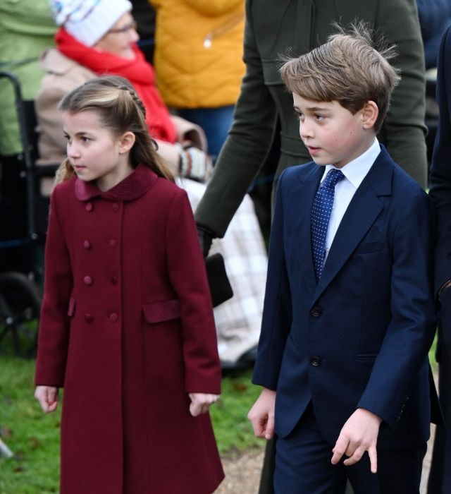 george charlotte arriving at church