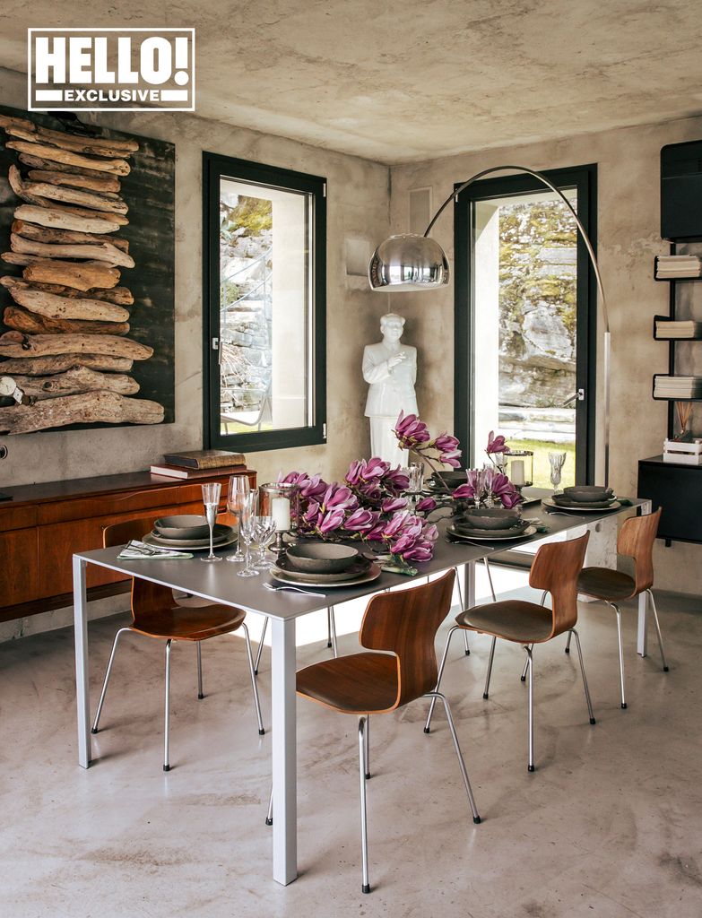 Erika Trojer's dining room at Lake Como home Villa Torno