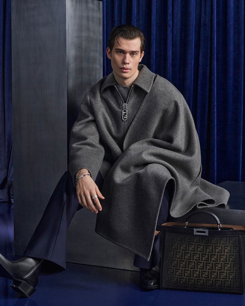 Nicholas Galitzine poses in Fendi for a global campaign