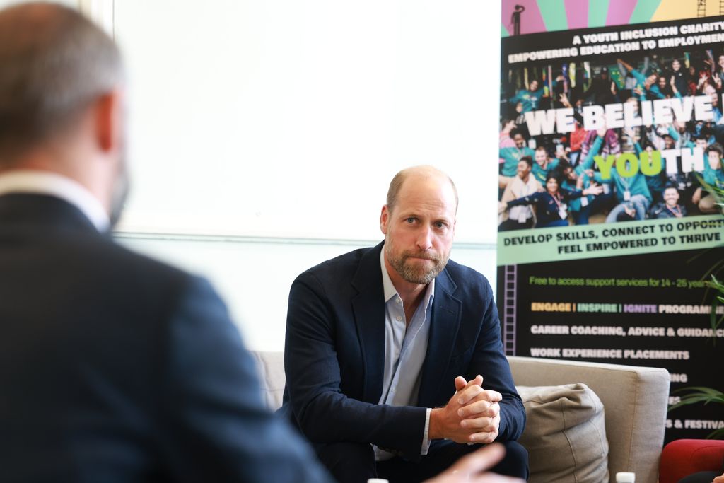 Prince William sitting in suit