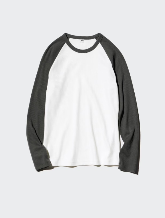 Soft Ribbed T-Shirt (Raglan Sleeve) by uniqlo
