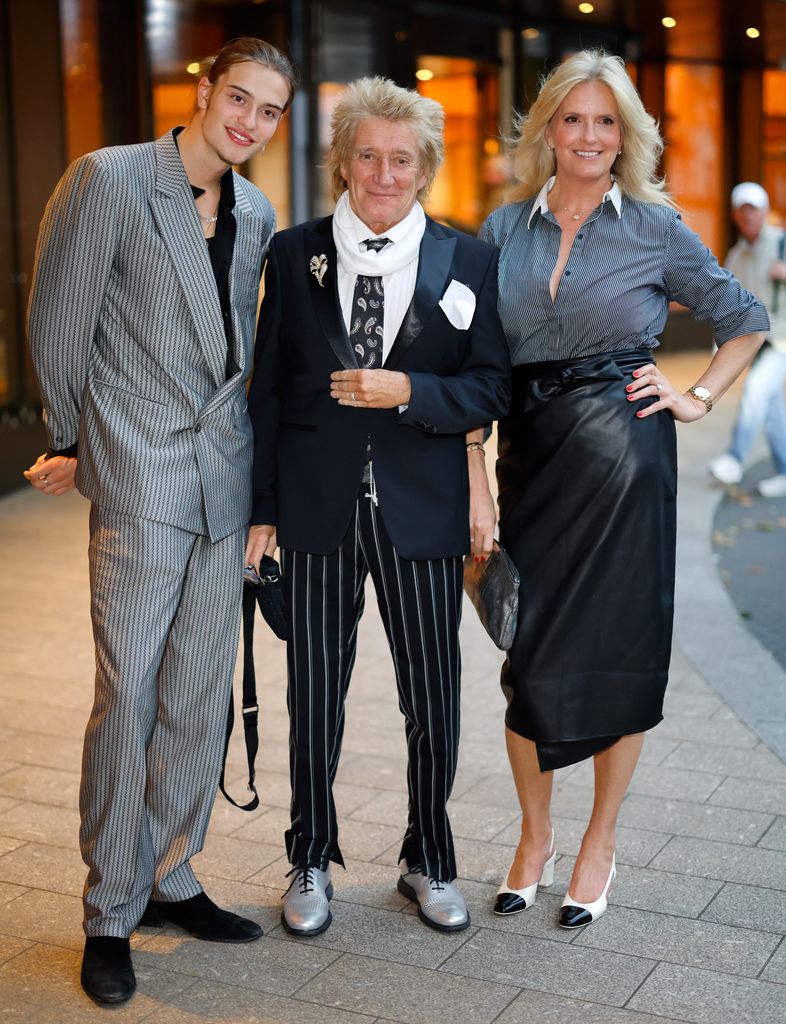Alastair Stewart, Rod Stewart and Penny Lancaster at WellChild Awards 2024