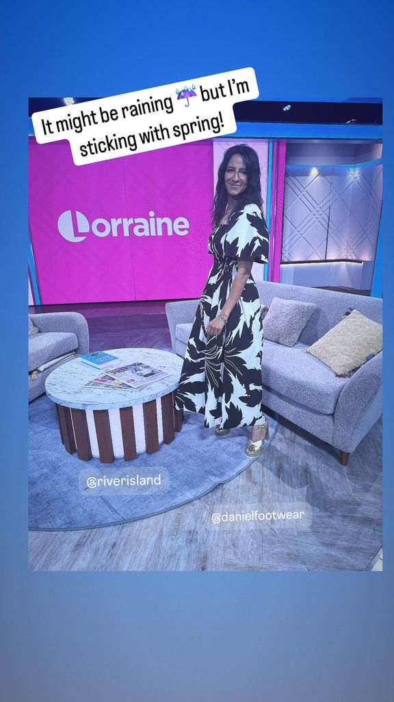 Ranvir Singh on Lorraine wearing black and white dress