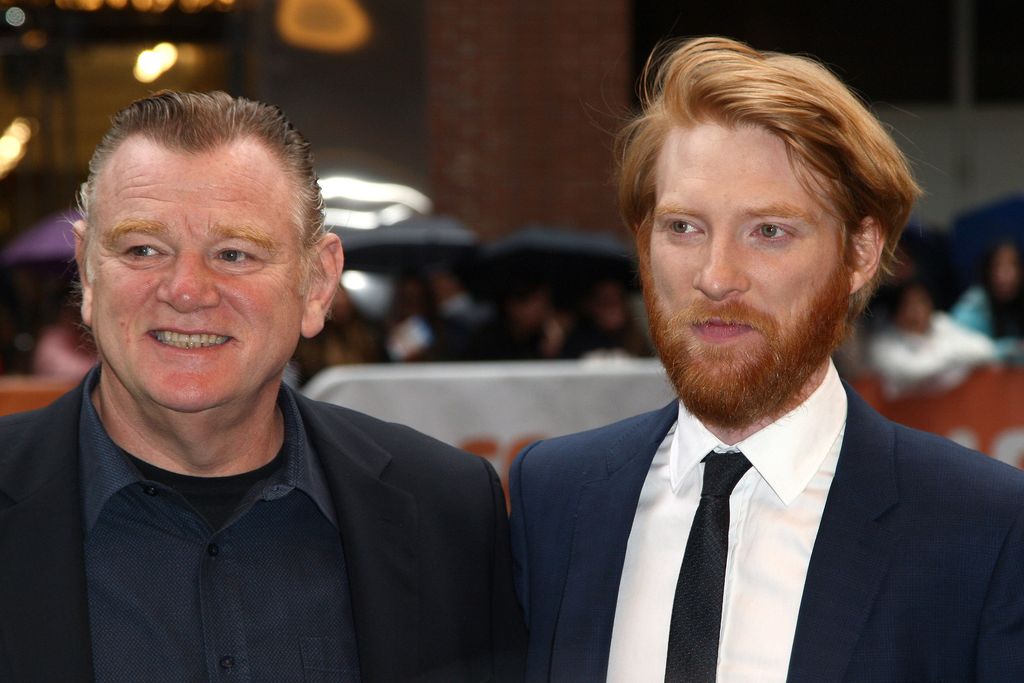 Brendan Gleeson and Domhnall Gleeson attend the "Brooklyn" premiere 