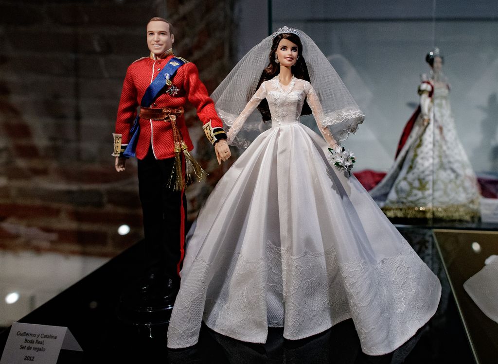 Princess Kate's and Prince William's Barbie dolls