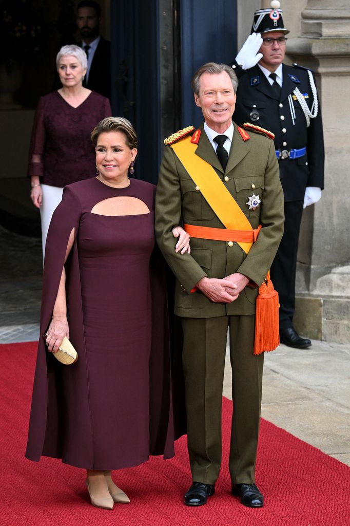 Grand Duke Henri arrives with Grand Duchess Maria Teresa for his abdication ceremony
