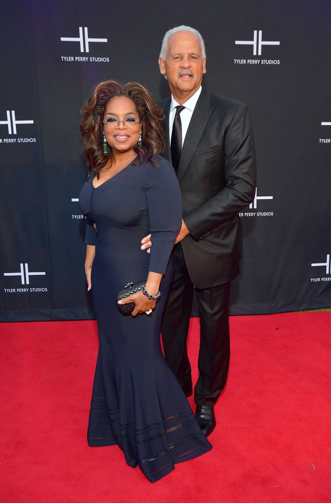 Oprah Winfrey and Stedman Graham attend Tyler Perry Studios Grand Opening Gala - Arrivals at Tyler Perry Studios on October 5, 2019 in Atlanta, Georgia