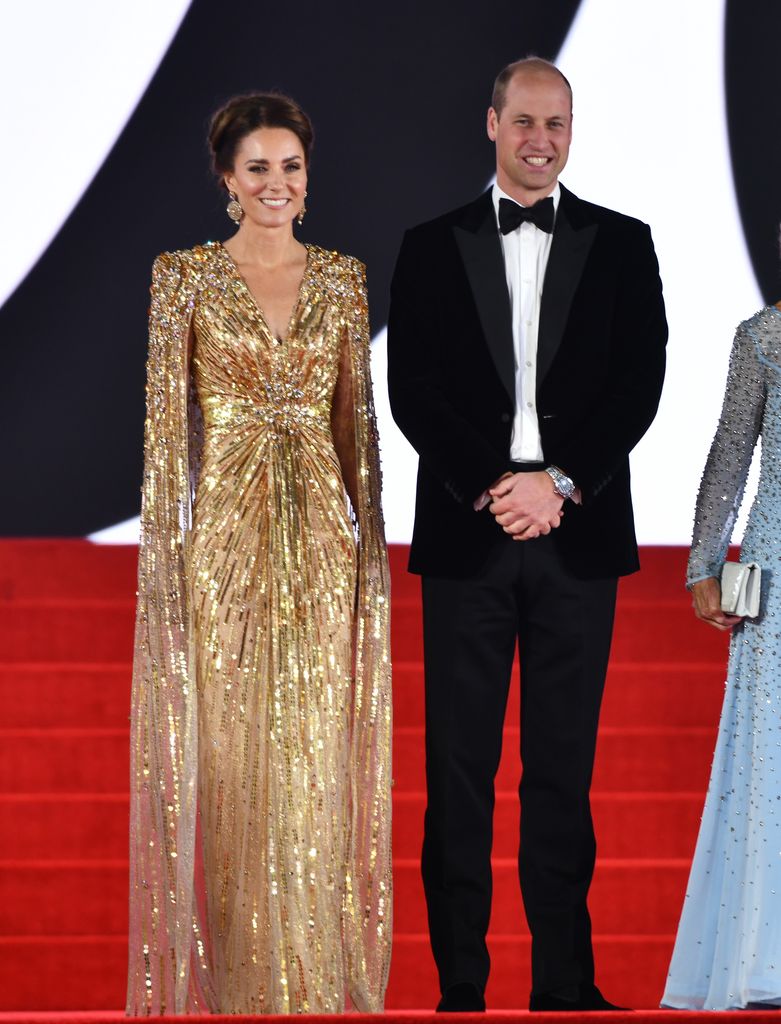 Prince William and Princess Kate at the No Time To Die premiere in 2021