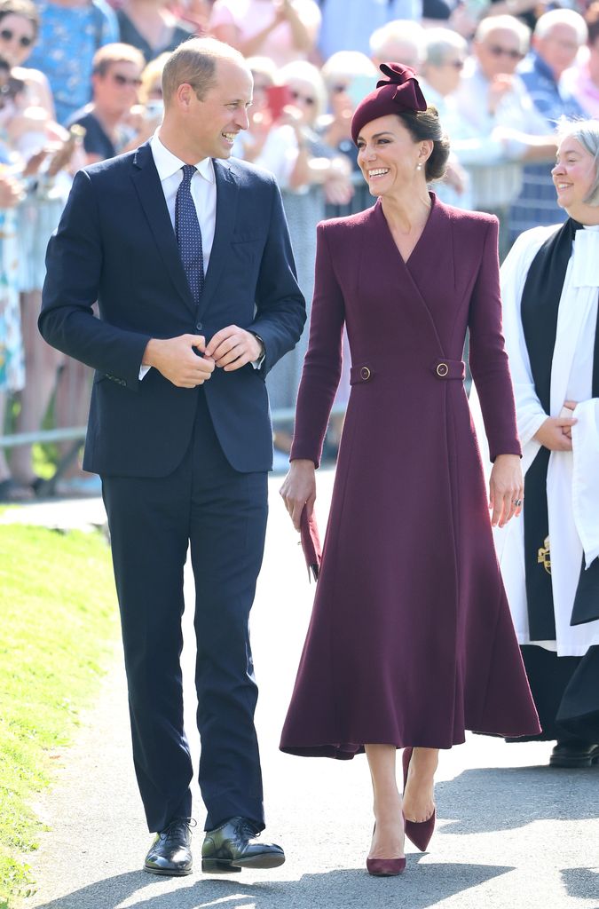 Prince William and Kate Middleton at St David's Cathedral