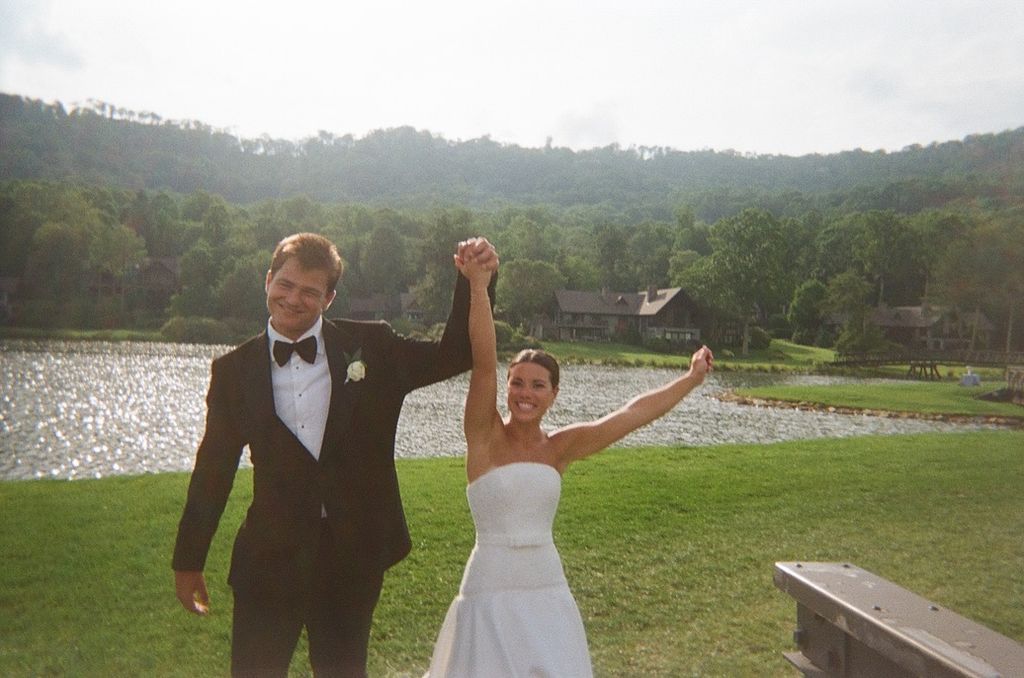 Ann and Drake on their wedding day