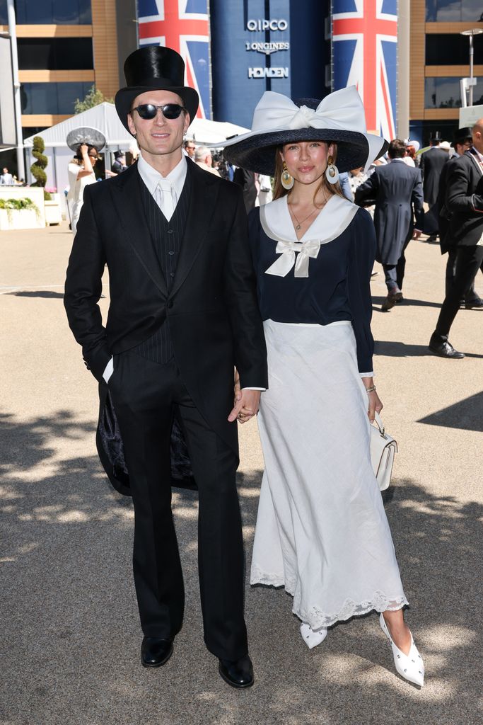 Oliver Proudlock and Emma Lou Proudlock attend day 3 of Royal Ascot at Ascot Racecourse on June 20, 2024 in Ascot, England. (Photo by Dave Benett/Getty Images for Ascot Racecourse)