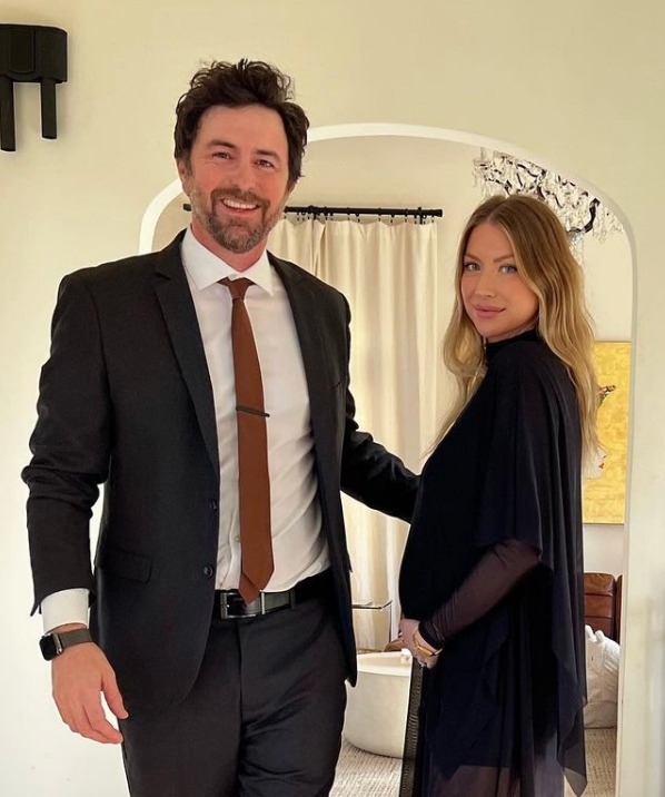 Stassi and beau dressed up 