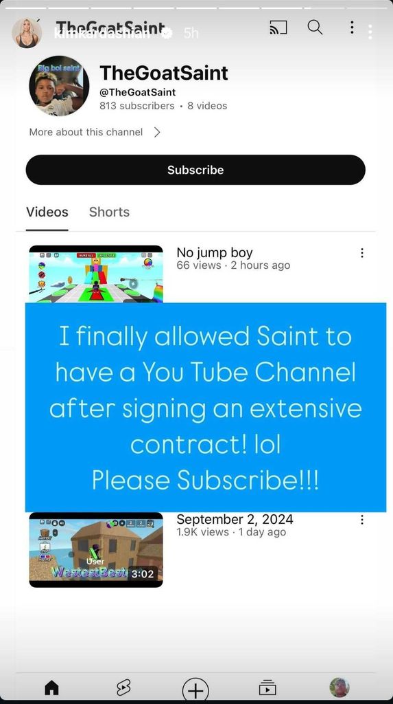 Kim made a major announcement about Saint