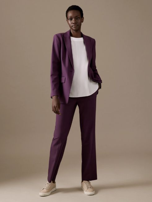 marks and spencer purple suit