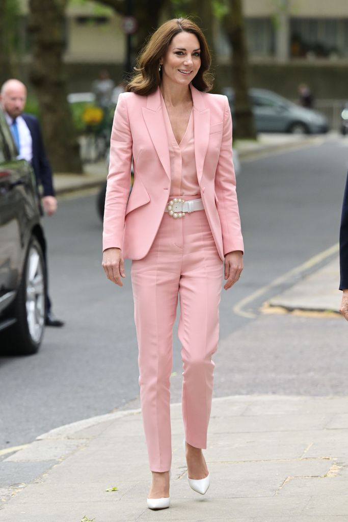 Kate Middleton arriving at Foundling Museum in pink suit