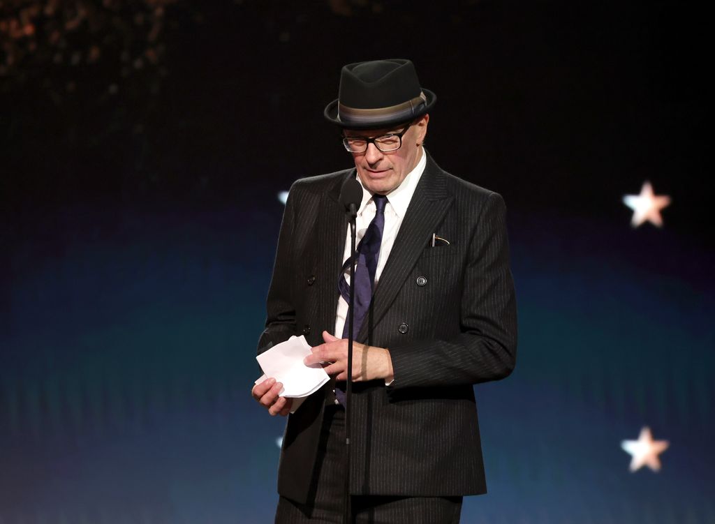 Jacques Audiard accepts the Best Foreign Language Film award for "Emilia PÃ©rez" onstage during the 30th Annual Critics Choice Awards at Barker Hangar on February 07, 2025 in Santa Monica, California