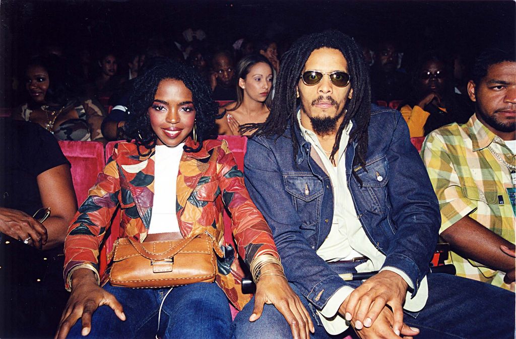 Lauryn Hill and Rohan Marley during The 1999 Source Hip-Hop Music Awards in Los Angeles, California, United States