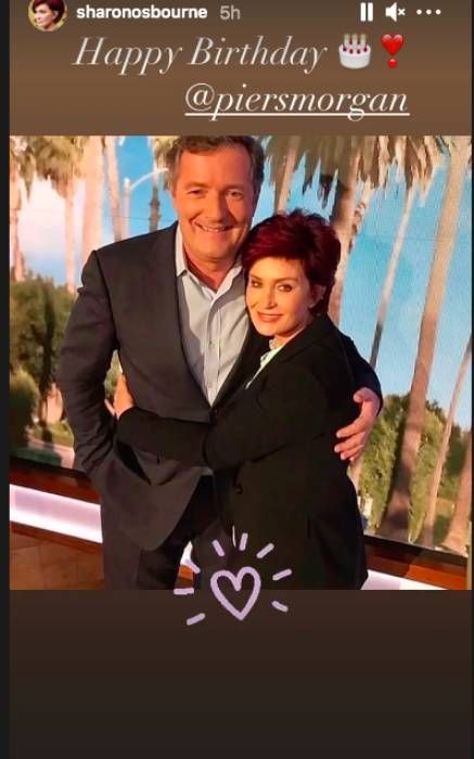 sharon osbourne tribute piers morgan birthday