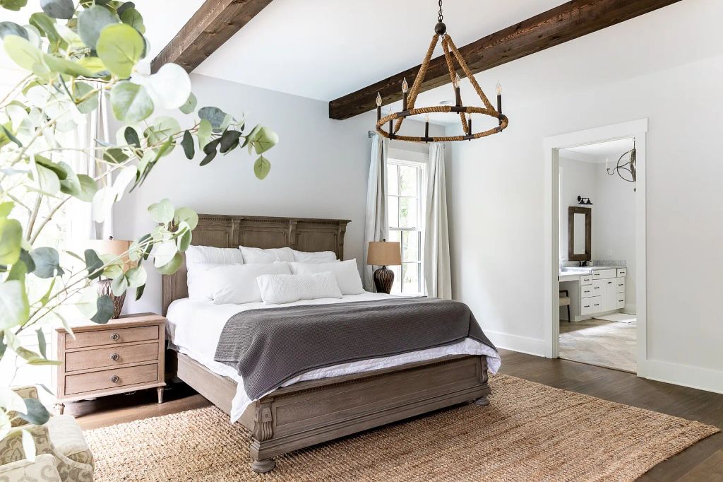 Master bedroom in Christina Hall's TN farmhouse