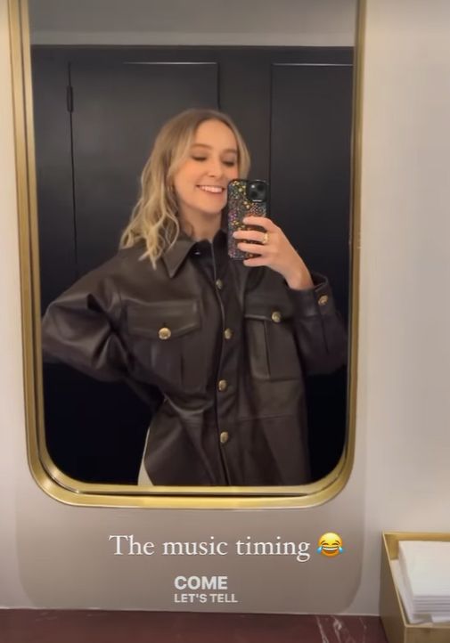 Rose Ayling-Ellis in a leather jacket