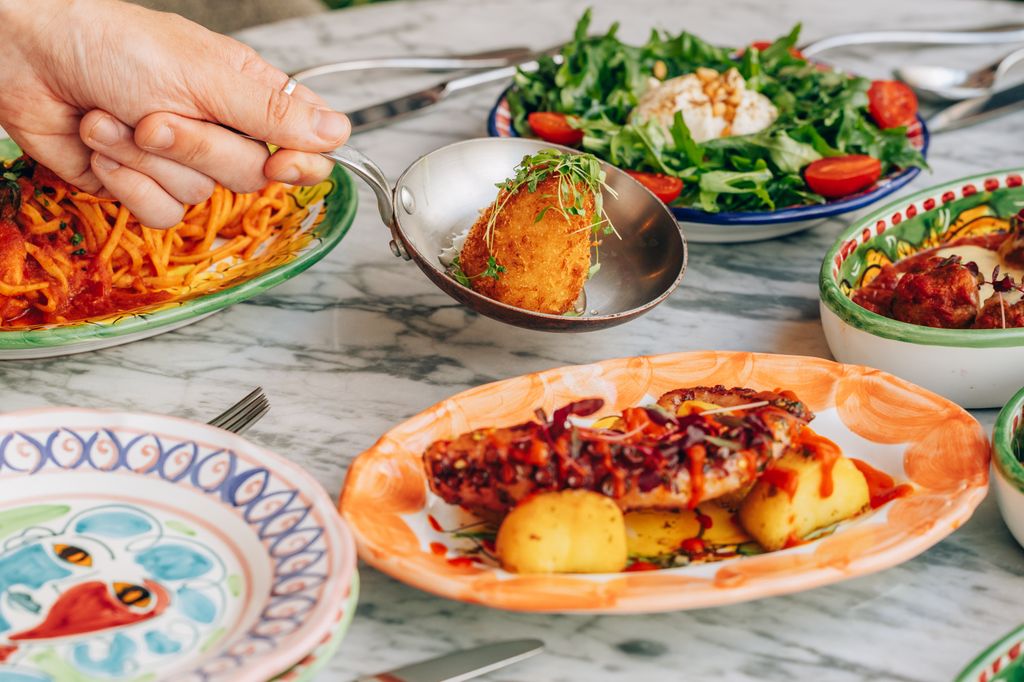 A selection of food at Como Garden