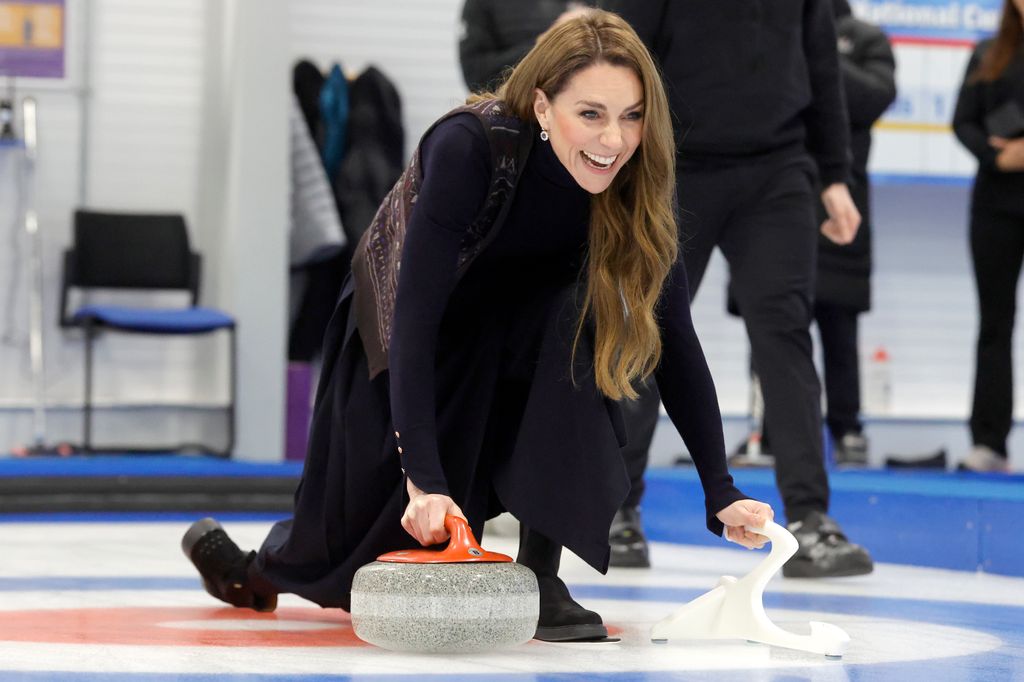 The Princess of Wales giggled as she made an attempt