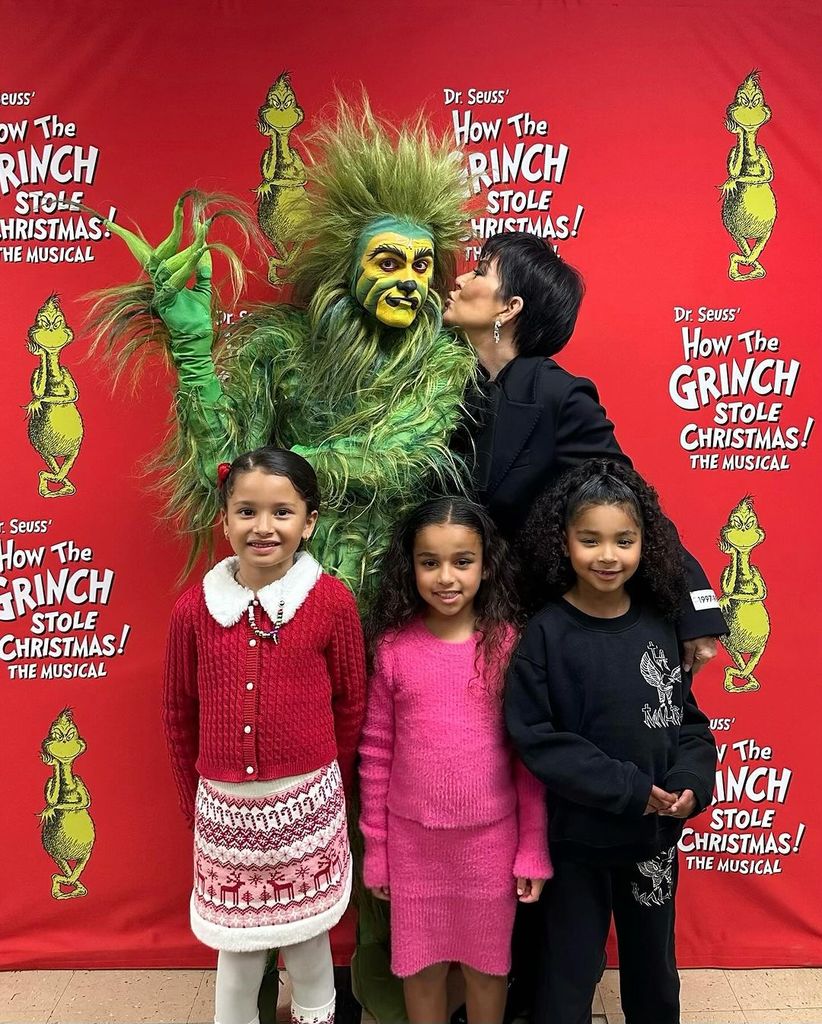 Kris Jenner with her grandchildren and a friend
