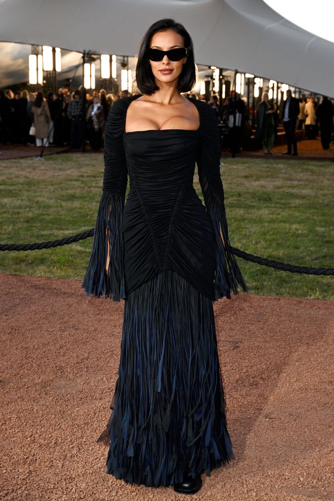 Maya Jama attends the Burberry show during London Fashion Week September 2025 at Hyde Park on September 22, 2025 in London, England. (Photo by Jeff Spicer/Getty Images)