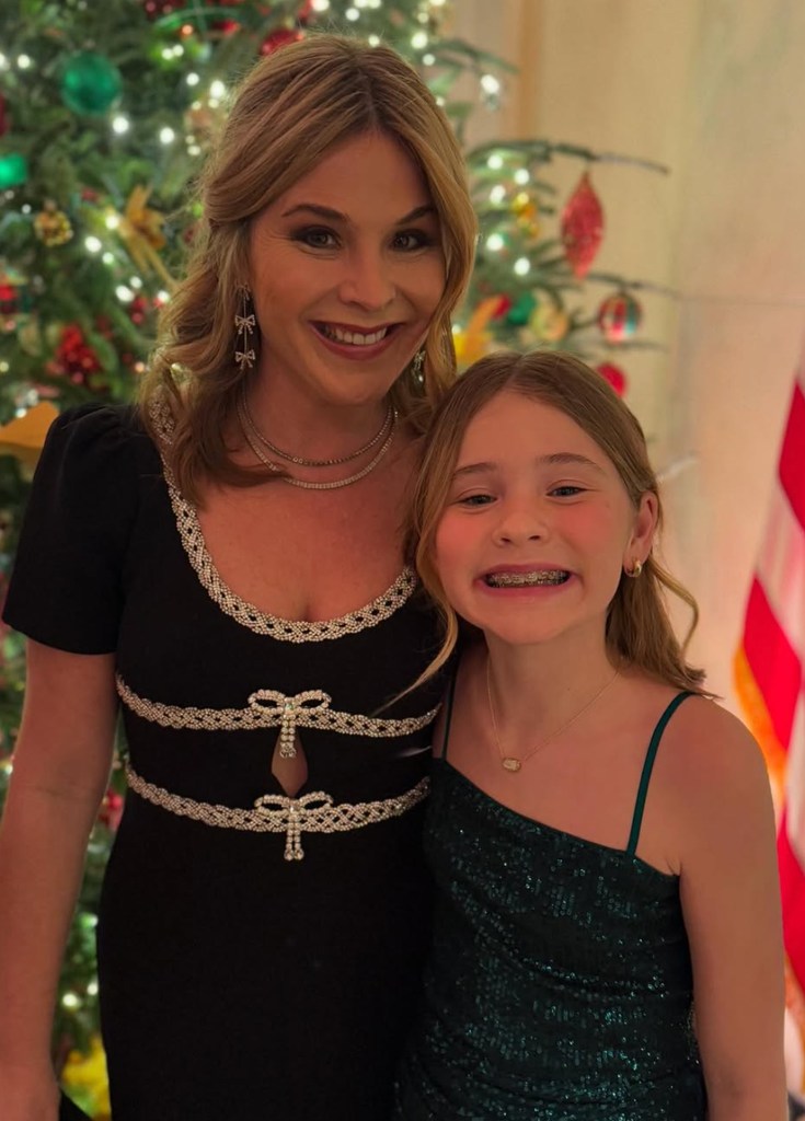 Photo shared by Jenna Bush Hager from attending a White House Christmas party, featuring her daughter Mila