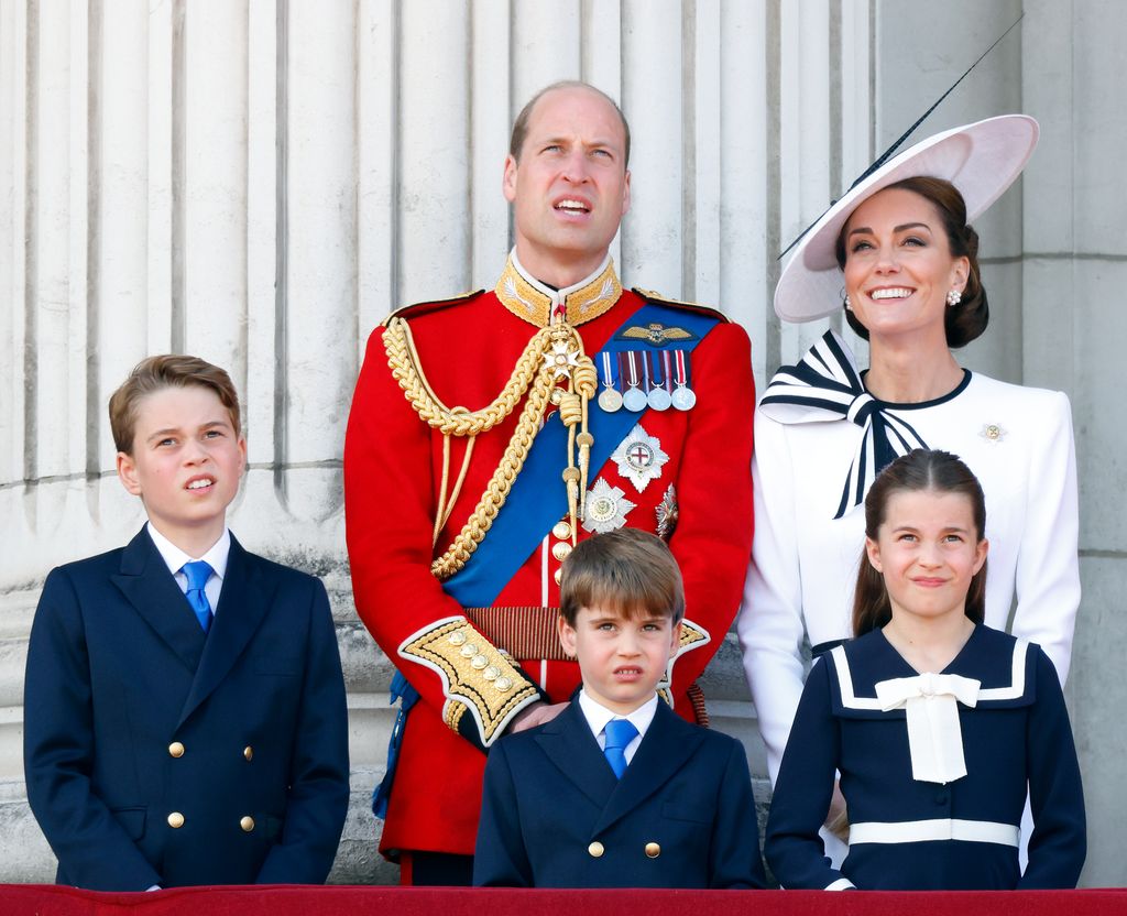 William and Kate with their kids at Trooping the Colour 