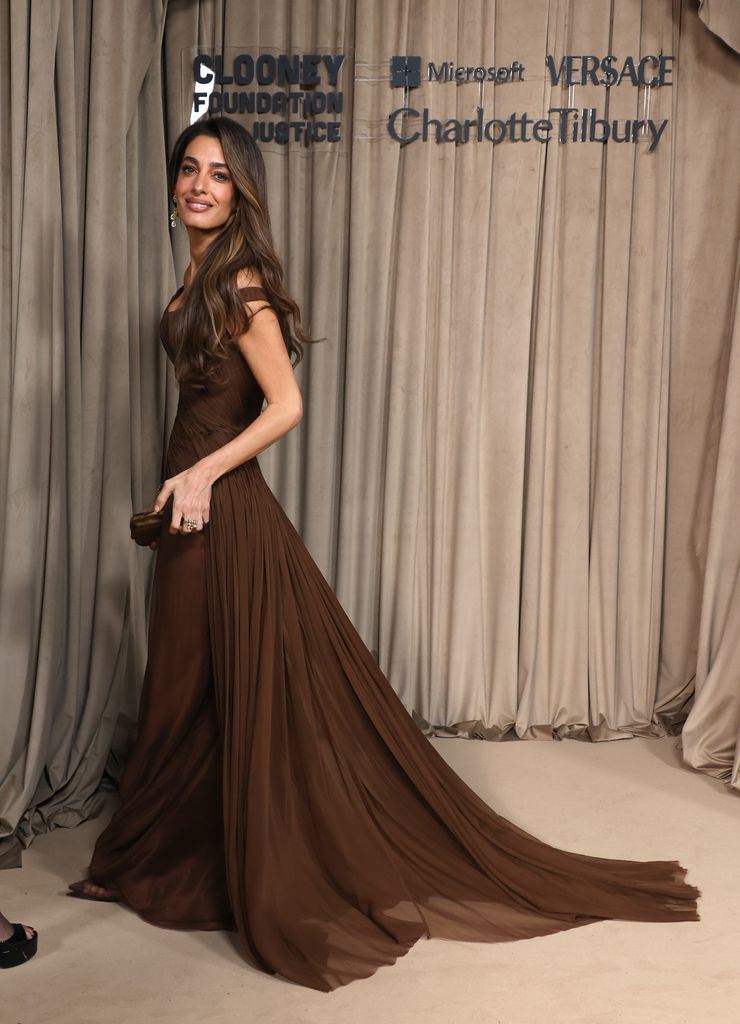 Amal Clooney attends the Clooney Foundation For Justice's The Albies at The Natural History Museum on October 03, 2025 in London, England