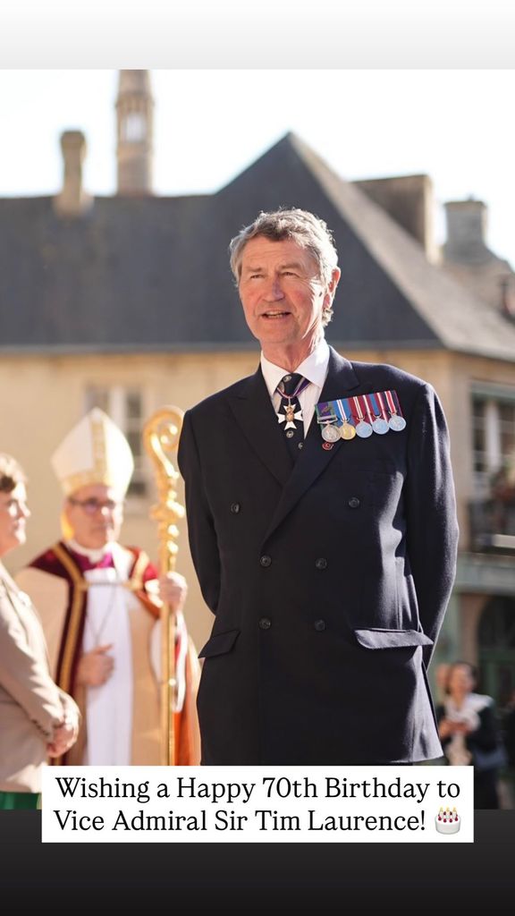 A photo of Sir Timothy Laurence smiling in the sunshine