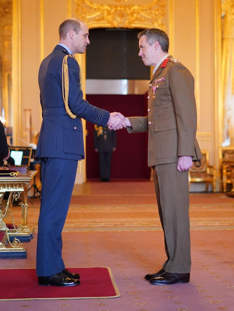 William makes Brigadier Tobias Lambert an Officer of the Order of the British Empire 