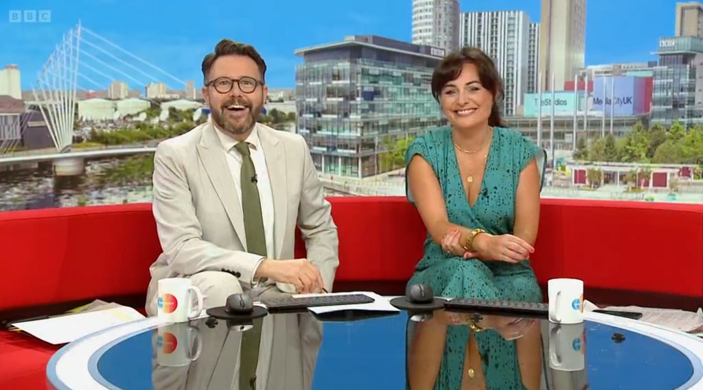 Victoria Valentine and Jon Kay on BBC Breakfast