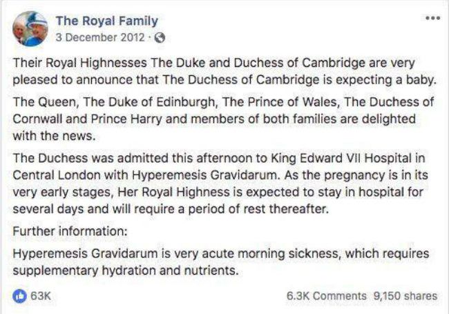 royal family announcement kate middleton pregnant