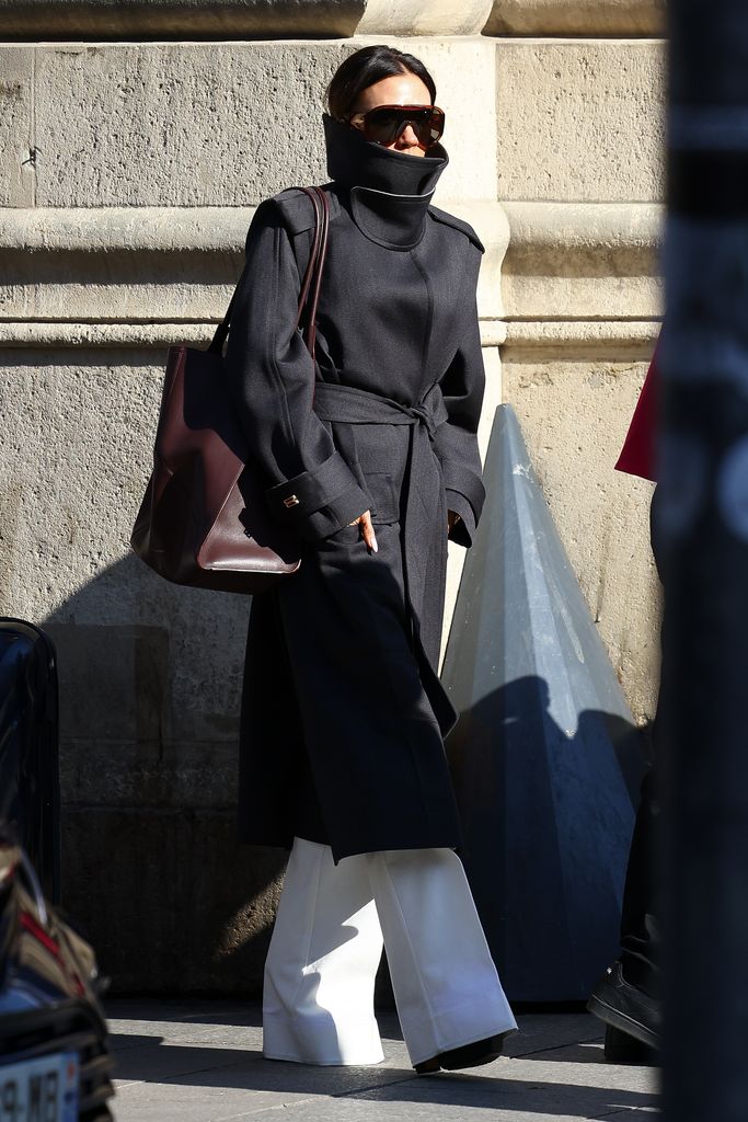 Victoria Beckham is seen on March 03, 2025 in Paris, France. (Photo by Marc Piasecki/GC Images)