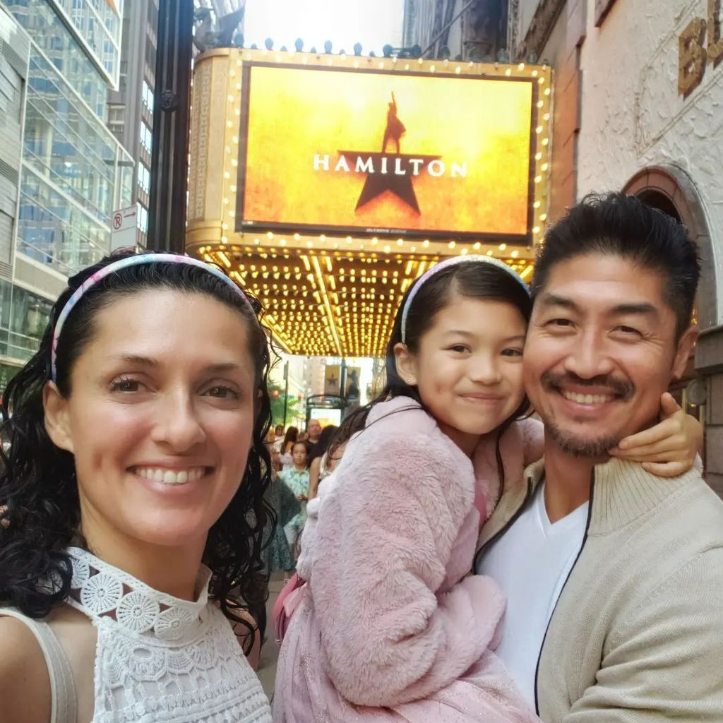 Brian Tee with his wife Mirelly Taylor and their daughter, Madelyn