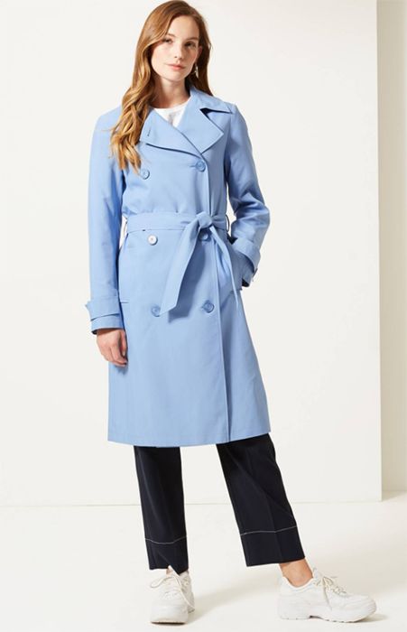 marks and spencer blue coat