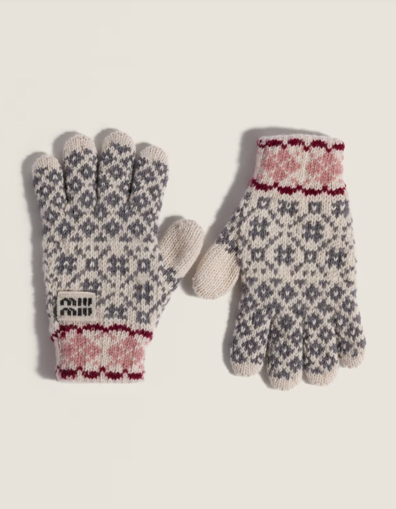 Wool and Cashmere Gloves miu miu
