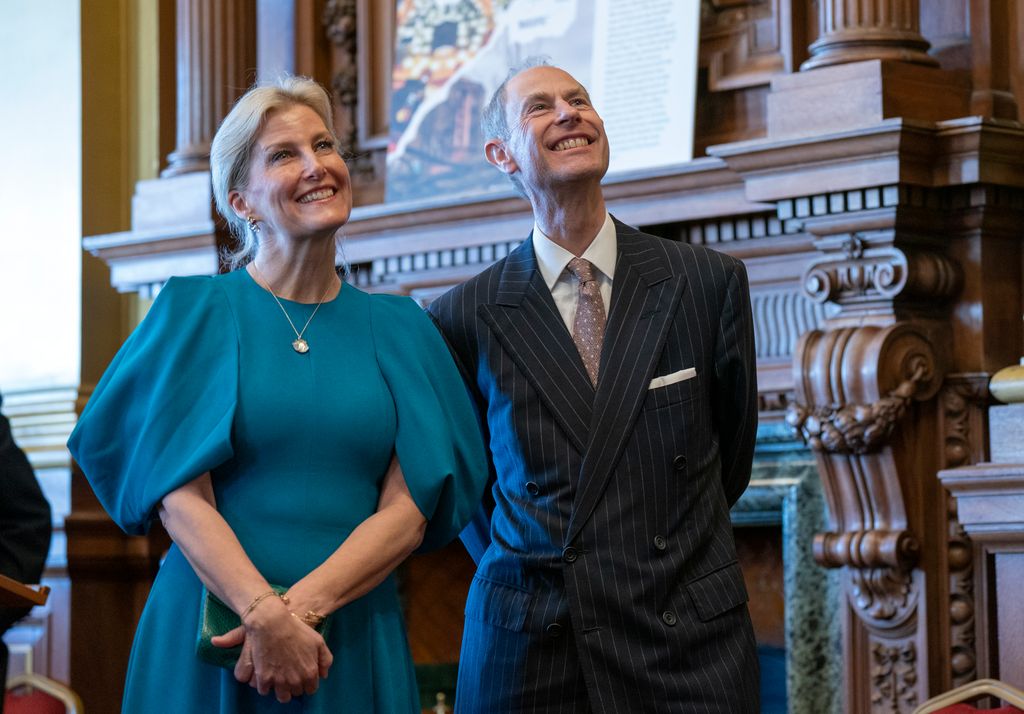 A photo of Sophie Wessex and Prince Edward smiling 