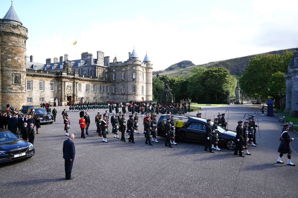 Queen Elizabeth's coffin leaves the Palace of Holyroodhouse in September 2022