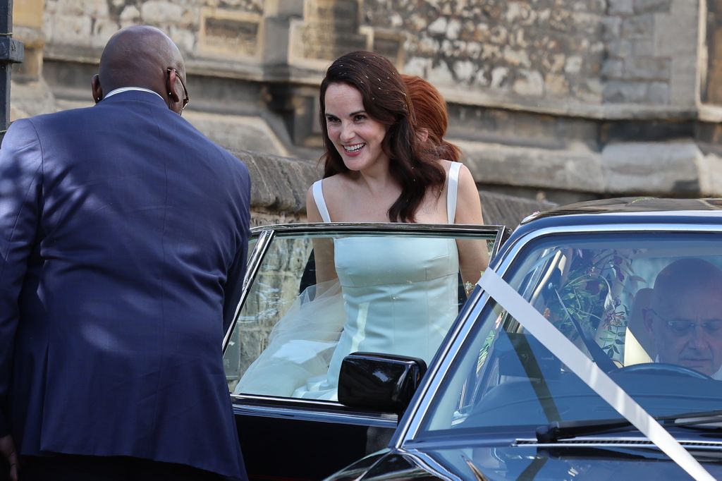 Michelle Dockery getting into car