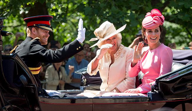 harry trooping carriage camilla kate