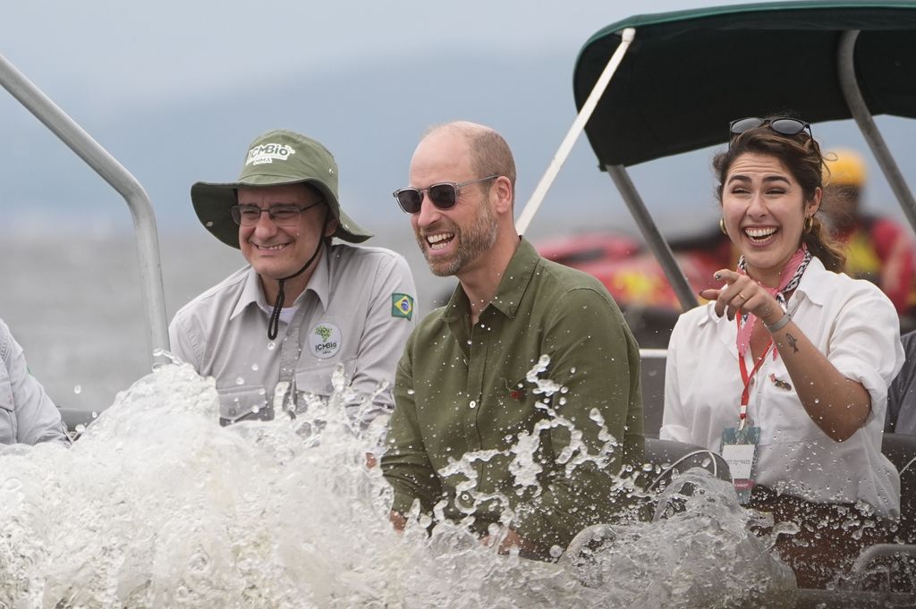 The Prince of Wales sported his shades as he toured the Guapimirim mangrove conservation area. William told his hosts: "Obrigado [thank you]. I hope they grow well. Next time I come all this will all be mangroves."