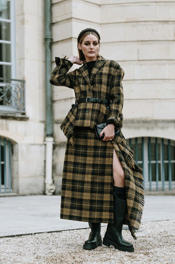 plaid coat