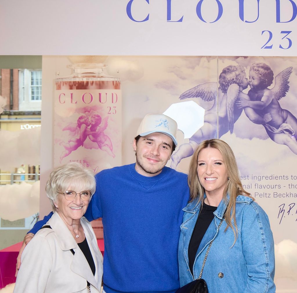 Brooklyn Beckham with his grandmother Sandra and auntie Joanne