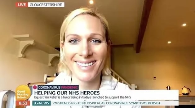 Zara Tindall also appeared on GMB from inside her home at Gatcombe