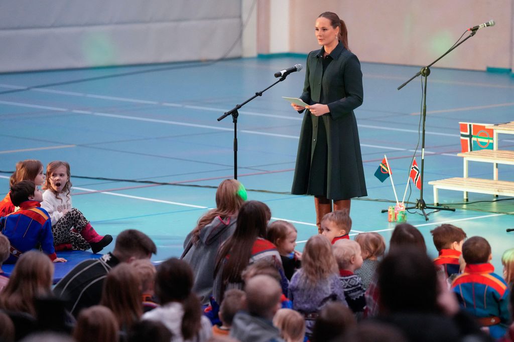 Princess Ingrid Alexandra visits Karasjok sports hall during her county visit to Finnmark.