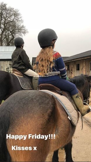 Harper Cruz Beckham horse riding
